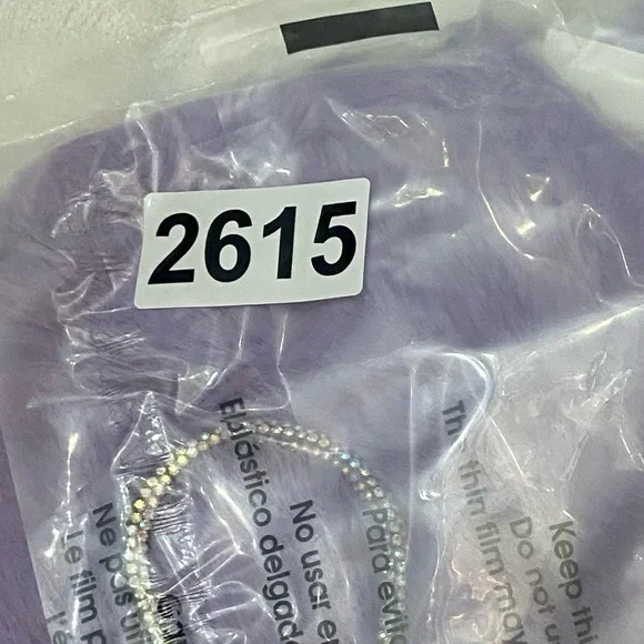 New! For Love And Lemons Finley Purple rhinestone fur Mini Dress 2615 - Picture 16 of 16